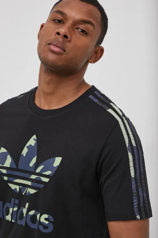 czarny adidas Originals T-shirt bawełniany HF4888