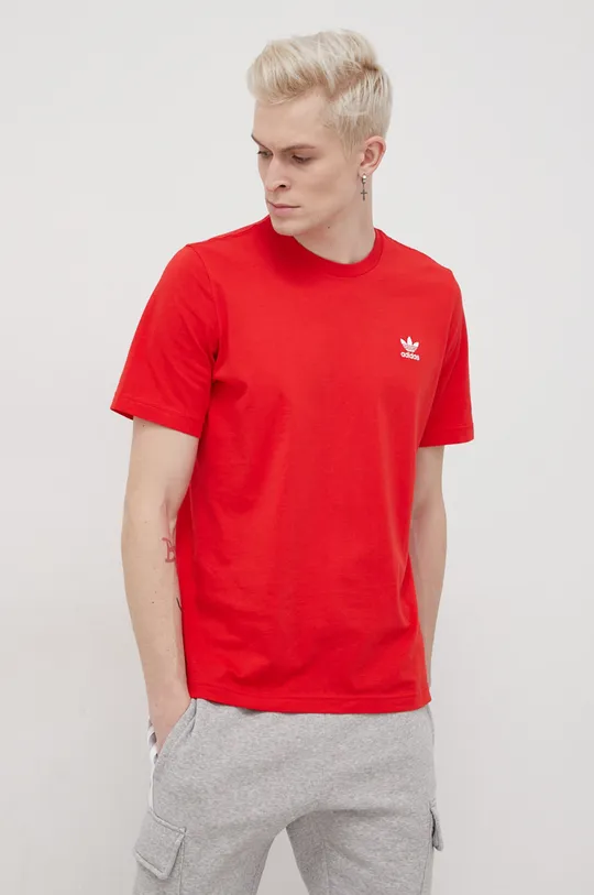 červená Bavlnené tričko adidas Originals HG3906 Pánsky
