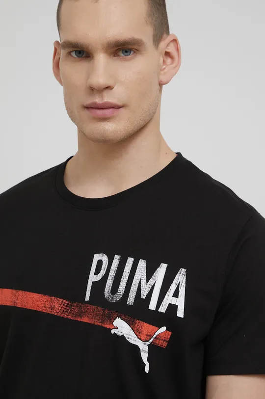 čierna Tréningové tričko Puma Perormance Graphic Branded 521641
