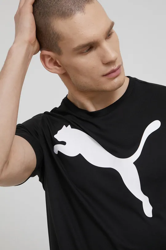 μαύρο Μπλουζάκι προπόνησης Puma Active Big Logo Ανδρικά