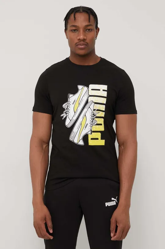 Puma t-shirt bawełniany 84856701 czarny