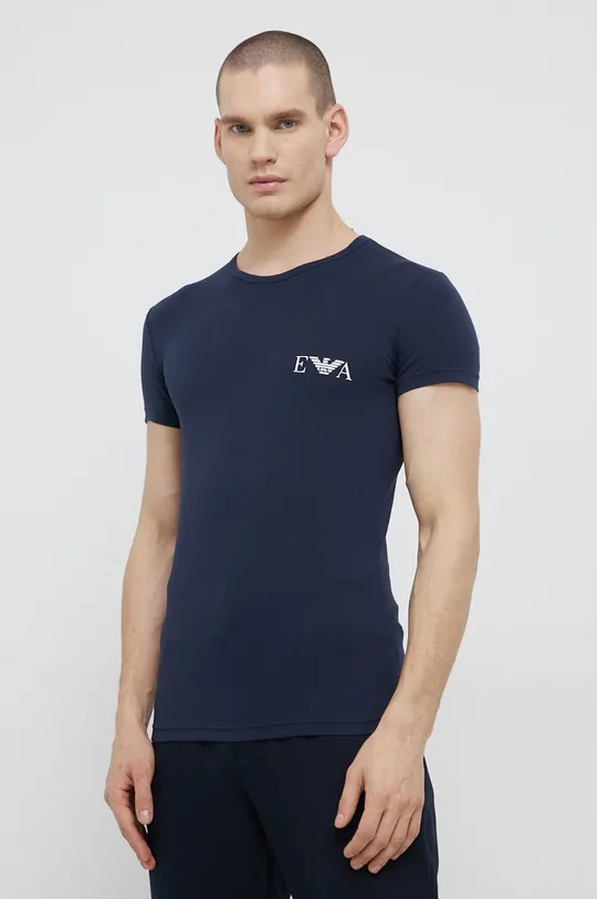 Majica kratkih rukava Emporio Armani Underwear (2-pack) mornarsko plava