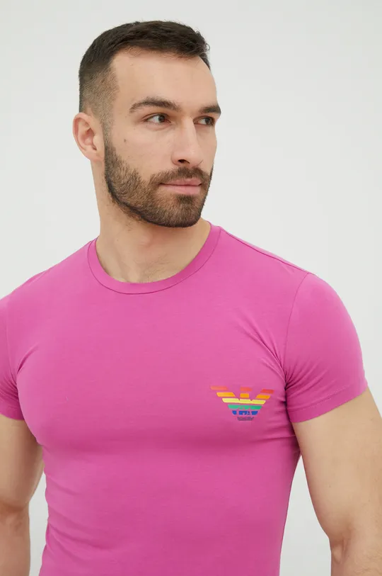 ροζ Μπλουζάκι Emporio Armani Underwear