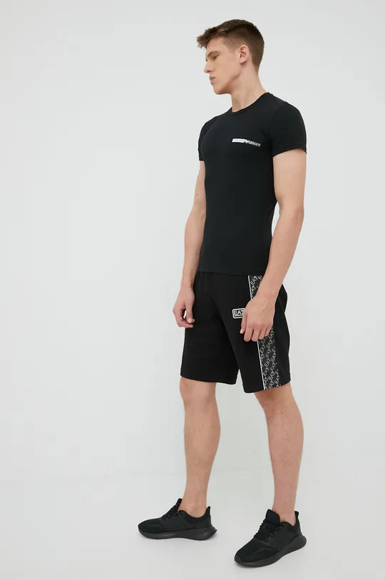 μαύρο Μπλουζάκι Emporio Armani Underwear Ανδρικά