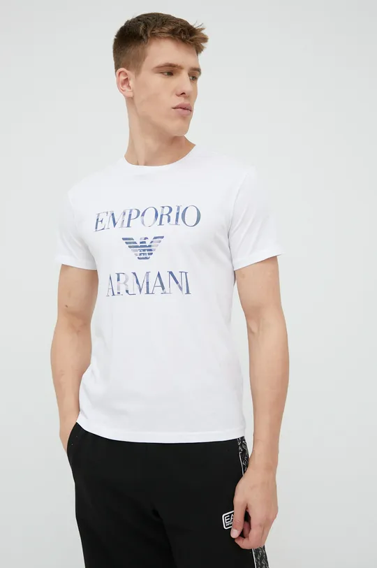 білий Бавовняна футболка Emporio Armani Underwear Чоловічий