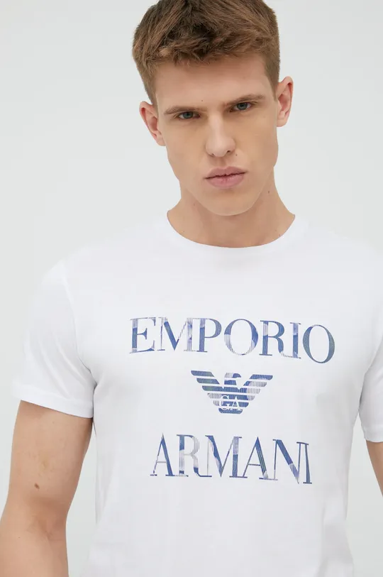 білий Бавовняна футболка Emporio Armani Underwear