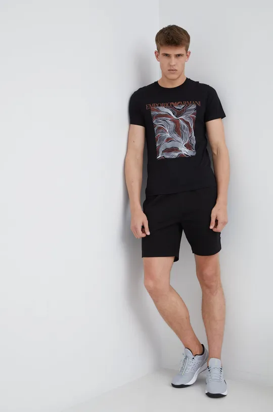 Бавовняна футболка Emporio Armani Underwear чорний