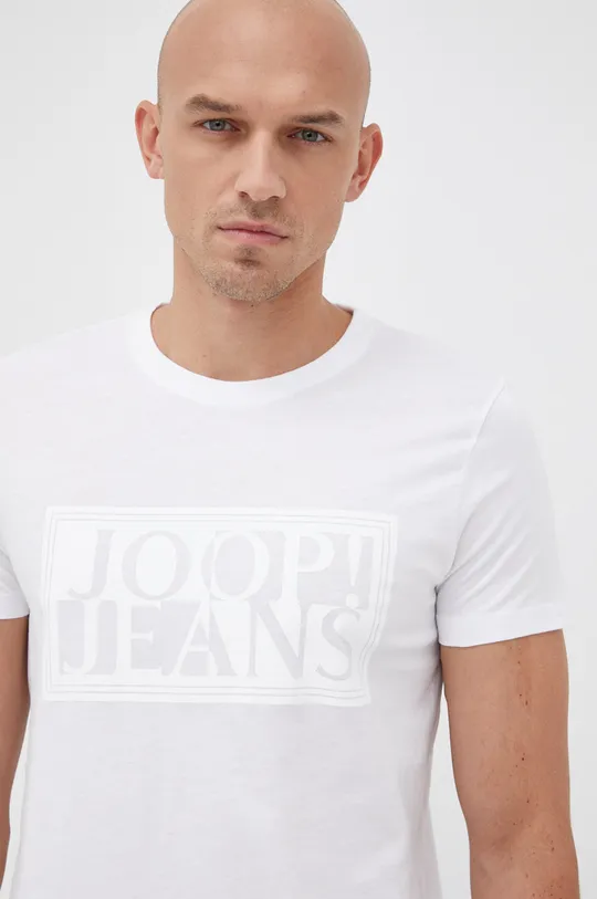λευκό Βαμβακερό μπλουζάκι Joop! Ανδρικά