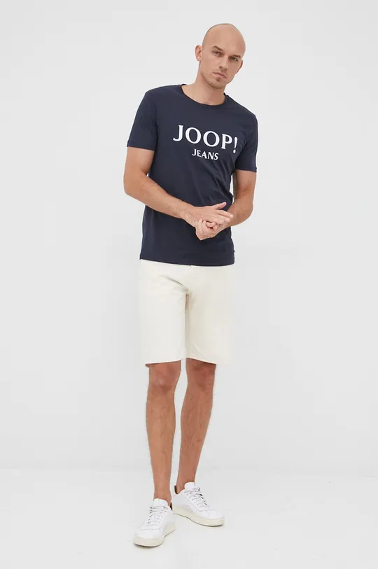 Βαμβακερό μπλουζάκι Joop! σκούρο μπλε
