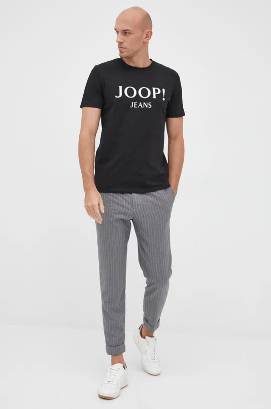 Βαμβακερό μπλουζάκι Joop! μαύρο