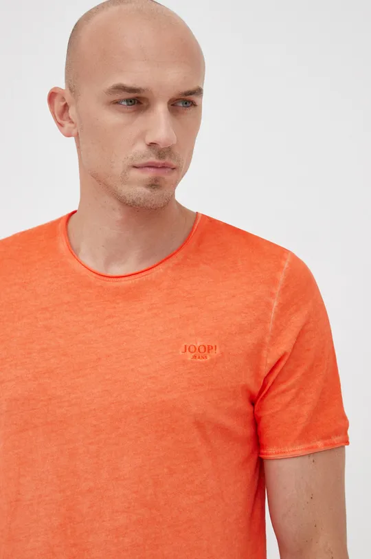 оранжевый Хлопковая футболка Joop! Мужской