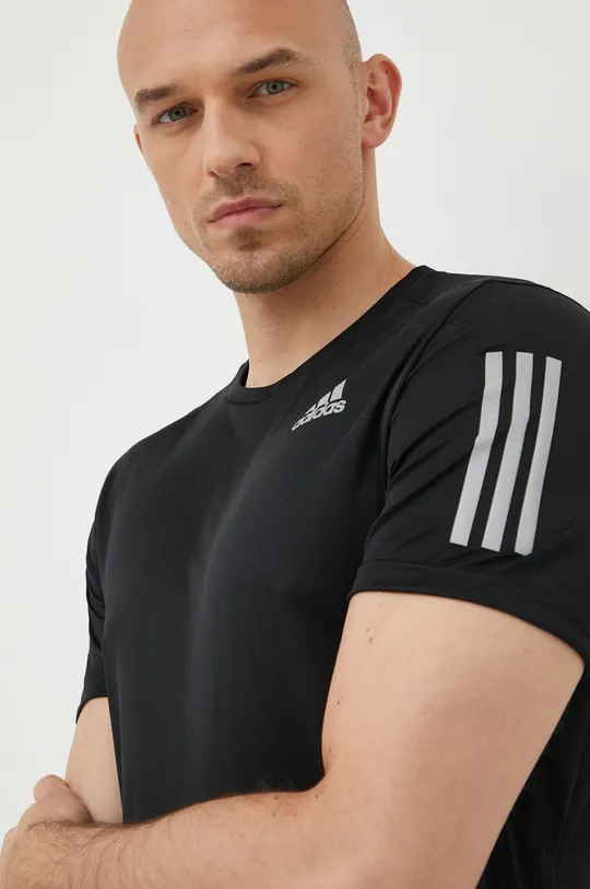 μαύρο Μπλουζάκι για τρέξιμο adidas Performance Own The Run Ανδρικά