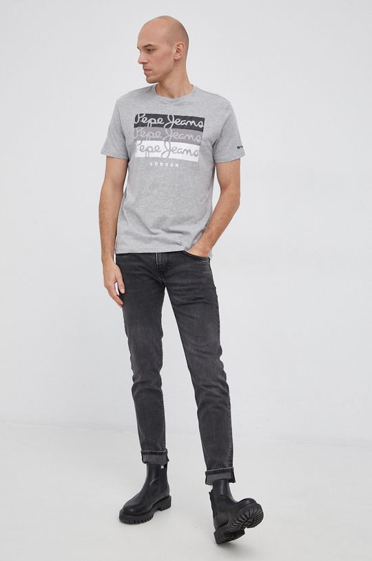 Pepe Jeans T-shirt Abaden jasny szary