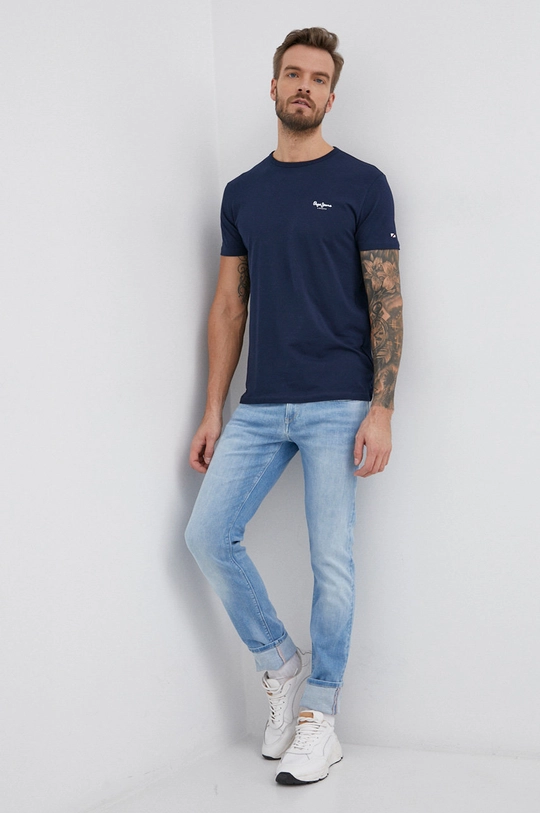 Tričko Pepe Jeans Original Basic 3 tmavomodrá