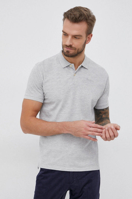 szary Pepe Jeans Polo Vincent Męski