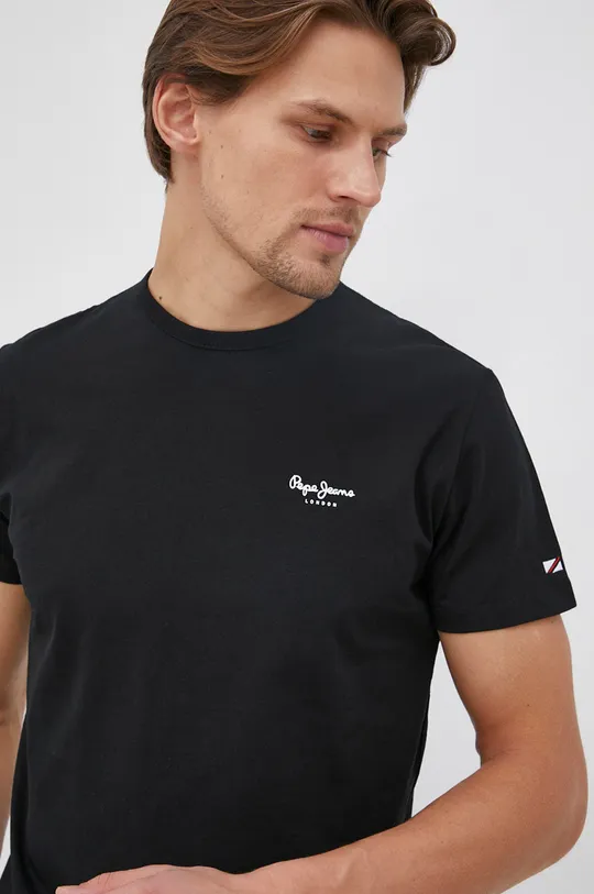czarny Pepe Jeans T-shirt Basic