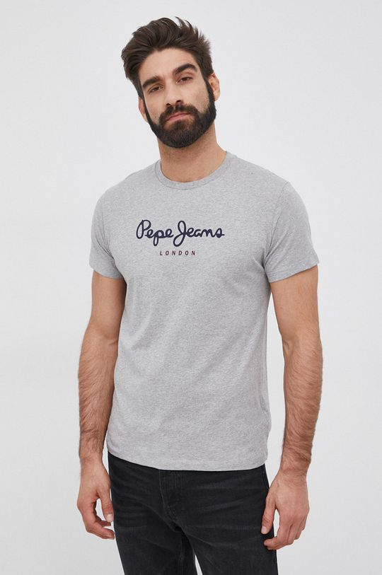 szary Pepe Jeans T-shirt bawełniany Eggo