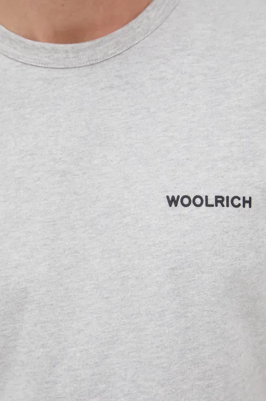Βαμβακερό μπλουζάκι Woolrich Ανδρικά