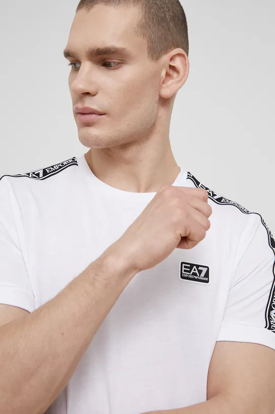 biały EA7 Emporio Armani t-shirt 3LPT18.PJ02Z Męski