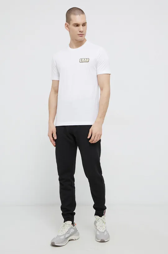 EA7 Emporio Armani T-shirt bawełniany 3LPT23.PJM9Z biały
