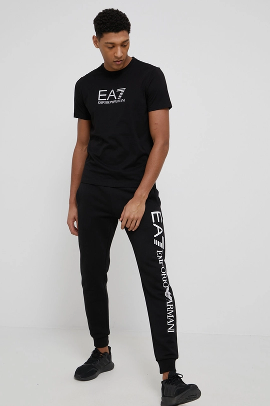 EA7 Emporio Armani T-shirt bawełniany 3LPT39.PJ02Z czarny