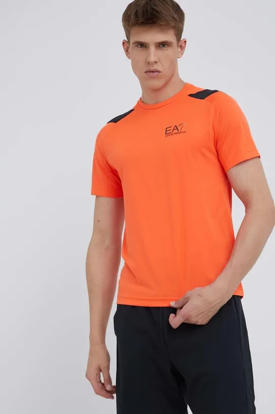 oranžová Tričko EA7 Emporio Armani Pánsky