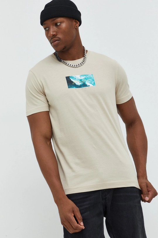 szary Jack & Jones t-shirt bawełniany Męski