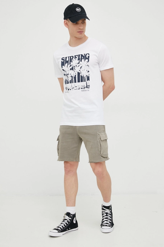 Jack & Jones t-shirt bawełniany biały