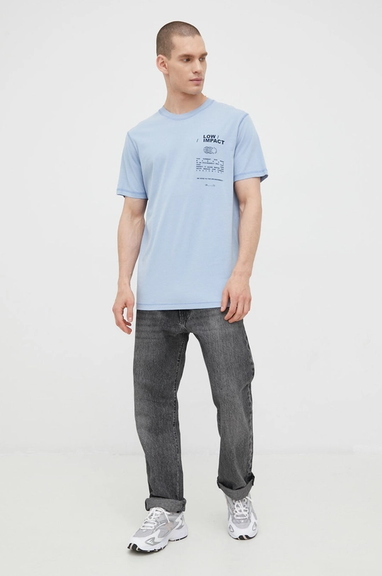 Jack & Jones t-shirt bawełniany niebieski