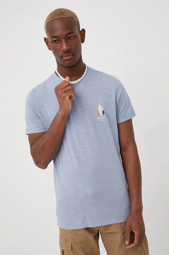 Premium by Jack&Jones t-shirt bawełniany niebieski