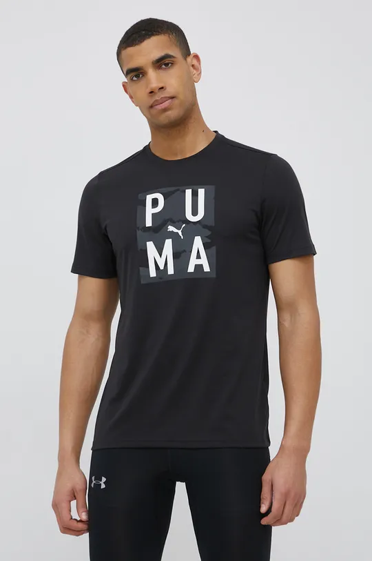 μαύρο Μπλουζάκι προπόνησης Puma Ανδρικά