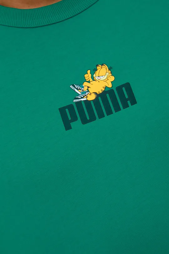 зелений Бавовняна футболка Puma Puma X Garfield 534433