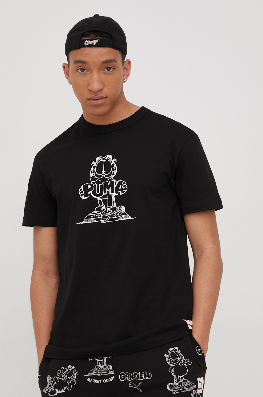 black Puma cotton Puma T-shirt x GARFIELD Men’s