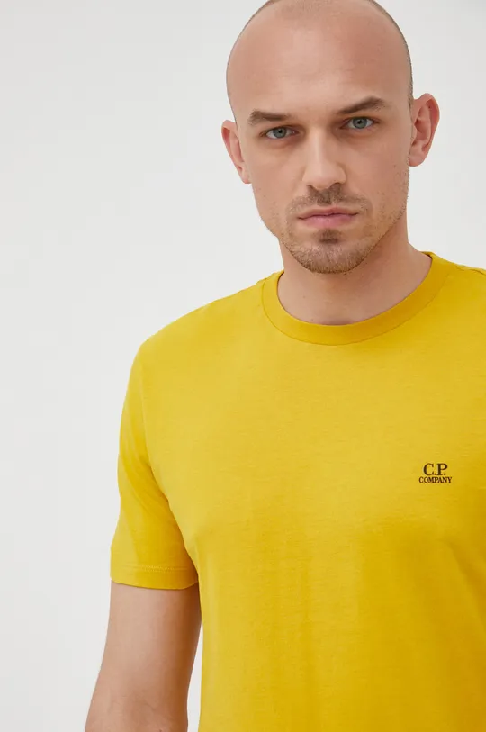 κίτρινο Βαμβακερό μπλουζάκι C.P. Company