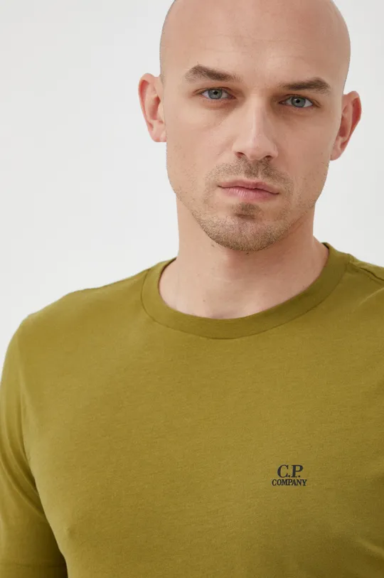 зелений Бавовняна футболка C.P. Company
