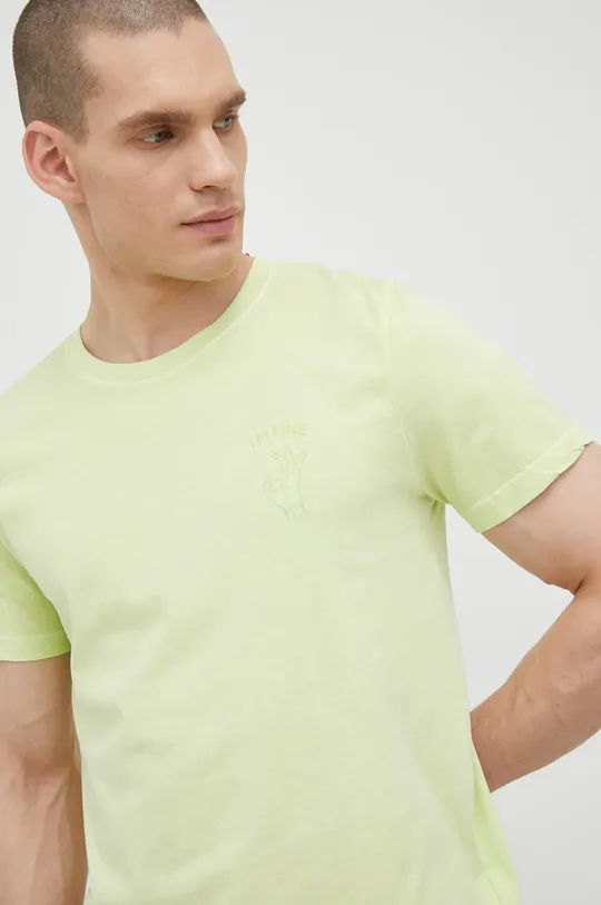 zelená Bavlnené tričko Tom Tailor
