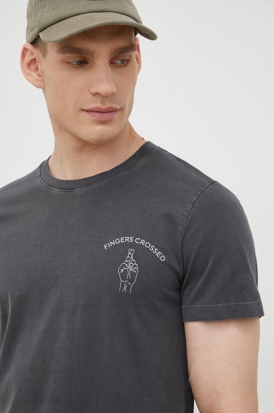 szary Tom Tailor t-shirt bawełniany
