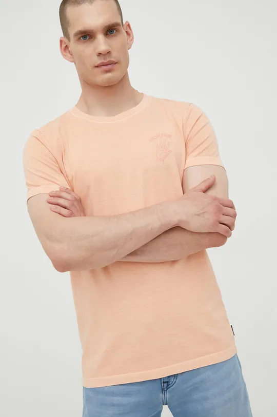 πορτοκαλί Βαμβακερό μπλουζάκι Tom Tailor