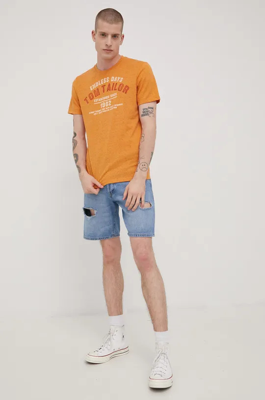 Μπλουζάκι Tom Tailor πορτοκαλί