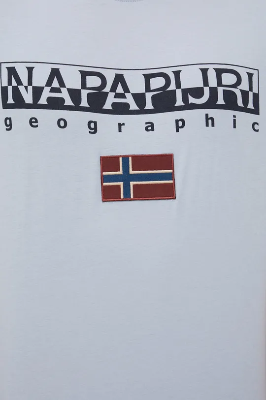 голубой Хлопковая футболка Napapijri