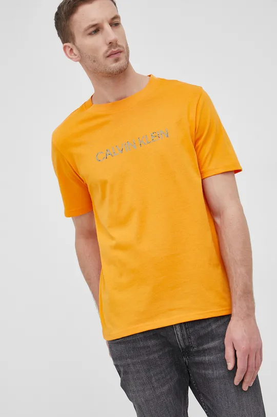 Calvin Klein Performance T-shirt pomarańczowy