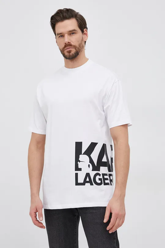 Karl Lagerfeld T-shirt bawełniany 521224.755285 100 % Bawełna