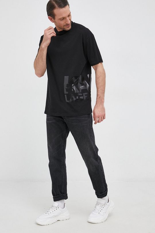 Karl Lagerfeld T-shirt bawełniany 521224.755285 czarny