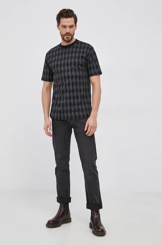Karl Lagerfeld T-shirt bawełniany 521224.755186 czarny