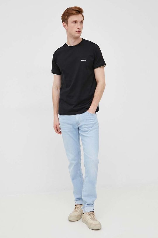 Bavlněné tričko Karl Lagerfeld černá