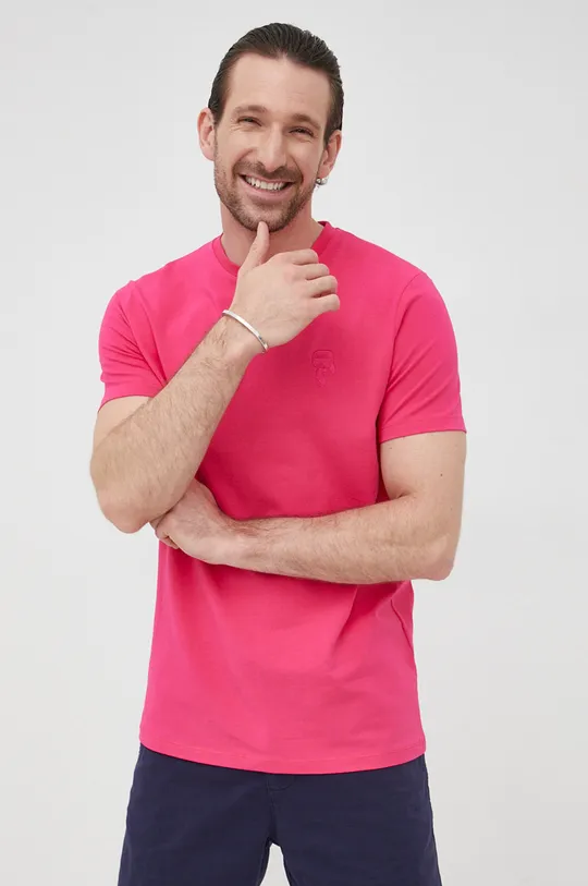 różowy Karl Lagerfeld t-shirt 521221.755055