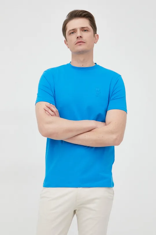 μπλε Μπλουζάκι Karl Lagerfeld Ανδρικά