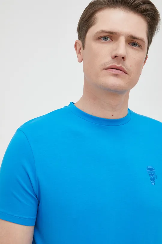 niebieski Karl Lagerfeld t-shirt 521221.755055