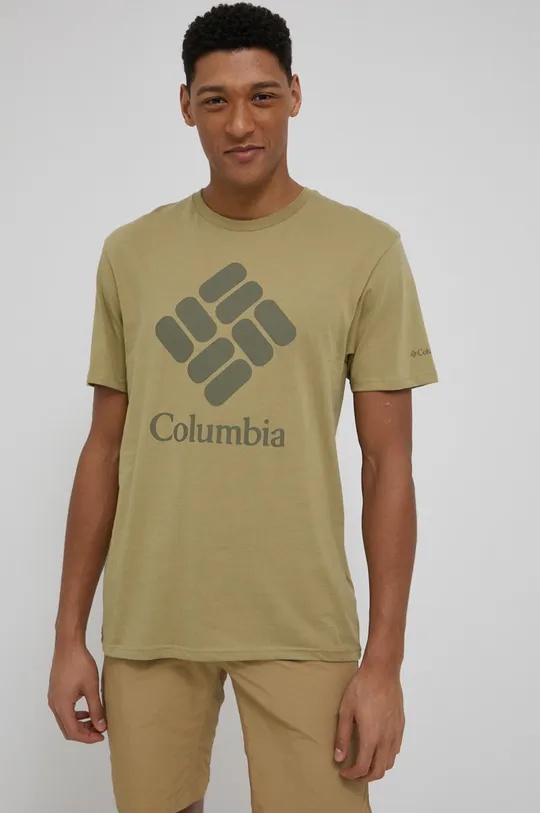 zelená Bavlnené tričko Columbia