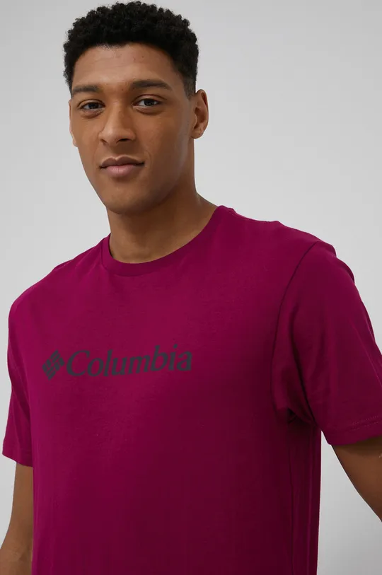 fialová Bavlnené tričko Columbia